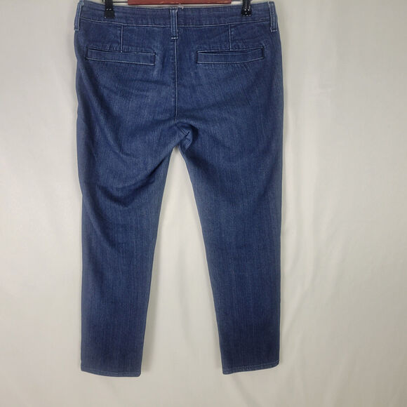 Old Navy Jeans Womens 8 Blue Low‎ Rise The Diva Straight Leg Dark Wash Denim - Picture 2 of 13